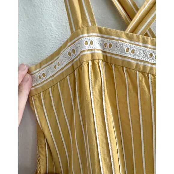 The Great Laurel Yellow Mustard Sweetheart Stripe Sundress size 1 | Small - Picture 5 of 14